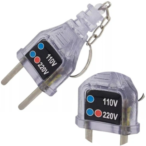Kit 2x Chaveiro Testador Tomada Identificar Tensão 110v220v