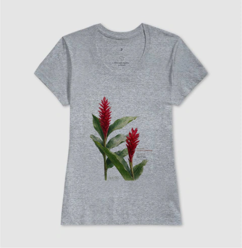 Camiseta Coleção Botânica Alpinea Vermelha na internet