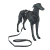 Peitoral Cachorro Com Guia Qr Code Localizador Multipatas Ajustável Preto - KGS PET