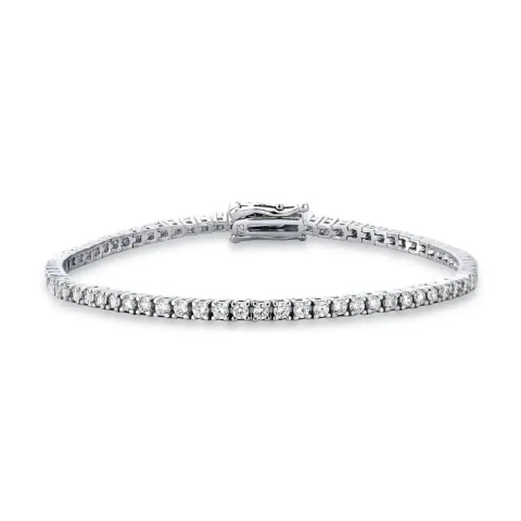 Pulseira Riviera · Fecho Liso · Zircônias 2,5mm