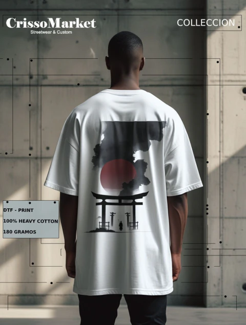 SILENT STORM | The Ash Path - Playera Heavyweight 220g Oversize - Blanco Unisex