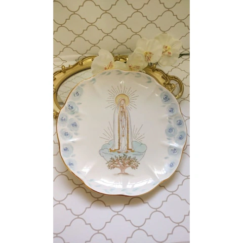 Prato Decorativo Nossa Senhora de Fátima 26cm