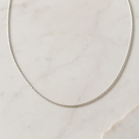 Choker Pipoca 40cm em Prata 925