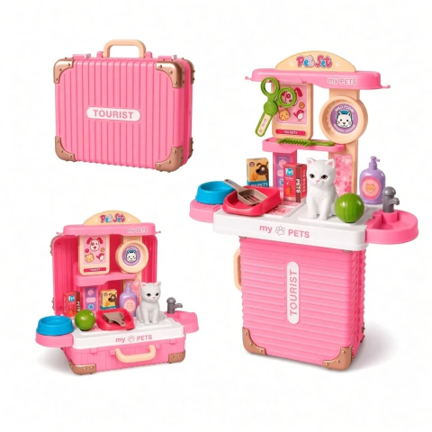 VALIJA SET MASCOTA 3 EN 1