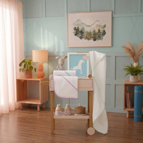 Toalla con Capucha Baby Celeste