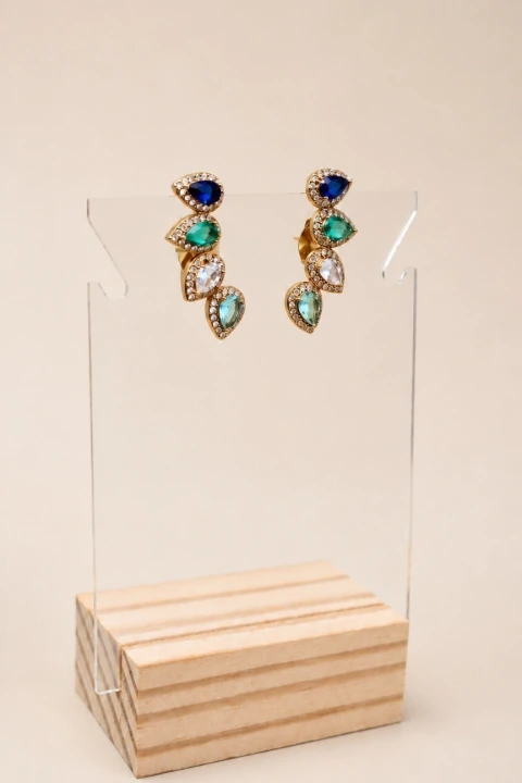Ear Cuff Gotas Coloridas