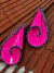 Brinco Banhado a Ouro Modelo Cone Esmaltado Rosa - comprar online