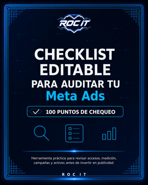 Meta Ads - Audita tu cuenta | 100 puntos de chequeo | PDF AUTOMATICO y Editable