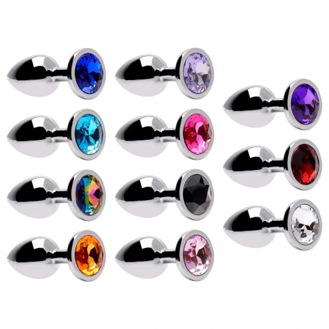 Plug Anal Metal Com Pedra G