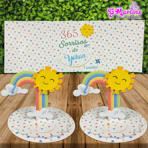 Adesivo e Topper para Lata de leite - 365 Sorrisos