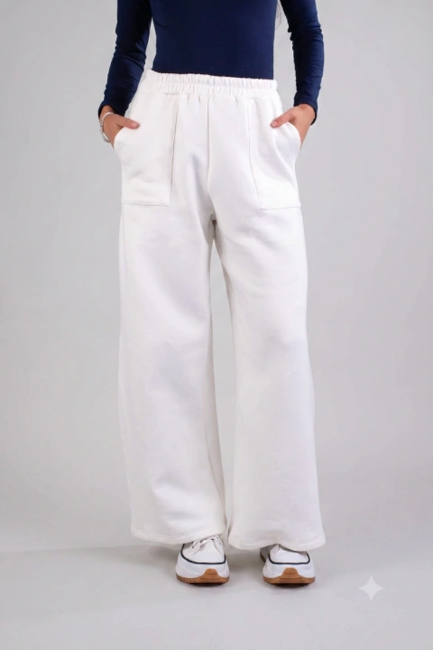 Pantalon Palazzo Frisado