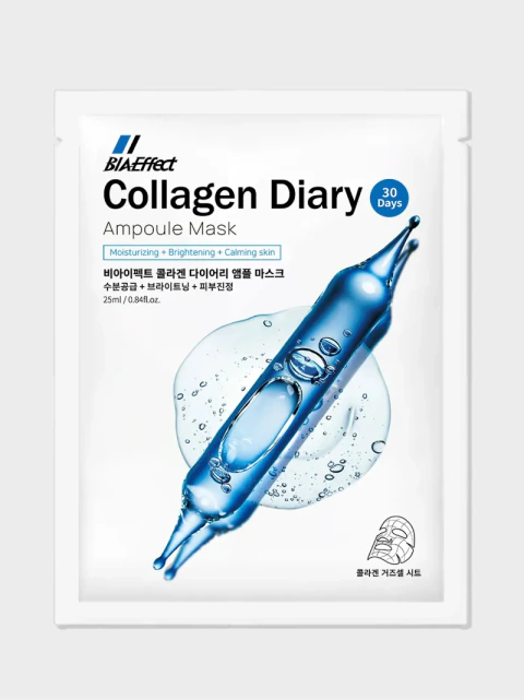 Bia Effect Collagen Diary Ampoule Mask – Máscara Facial de Colágeno K-Beauty - comprar online