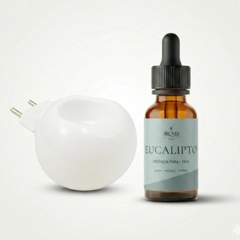 Difusor Aromatizador Elétrico Com 1 Essência Eucalipto