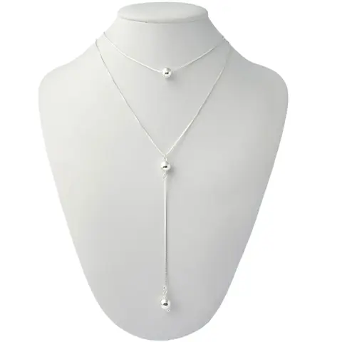 Choker Duplo Bolinha - Prata