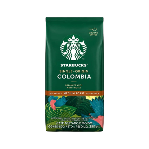 Café Torrado e Moído Starbucks Single-Origin Colombia Pacote 250g