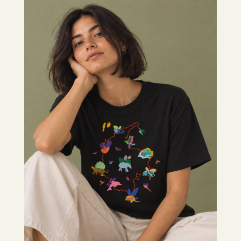 T-SHIRT MAPA DE ANIMALITOS DE COLOMBIA