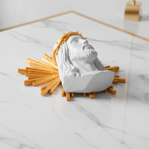 Estatueta Busto de Jesus Cristo : Fé e Devoção para sua Decoração