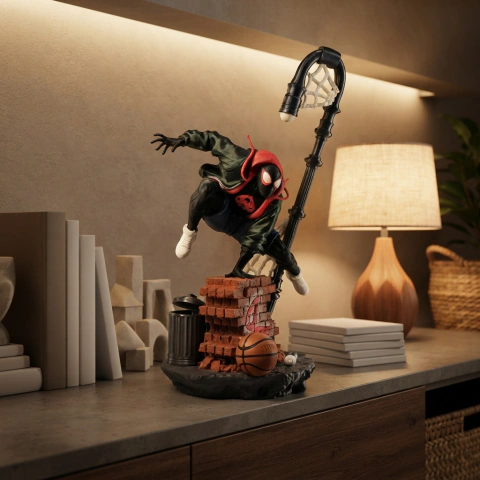 Figura Colecionável Homem-Aranha Miles Morales - Decoração e Presente