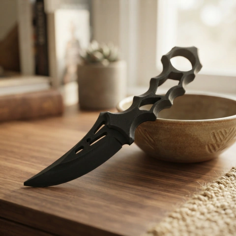 Faca Karambit Decorativa - Design Moderno para Colecionadores e Cosplay