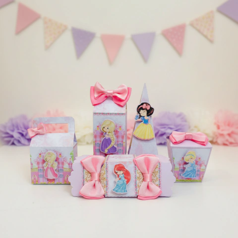 Kit Festa Personalizdo 3D Lembracinha Decoração Princesas Disney