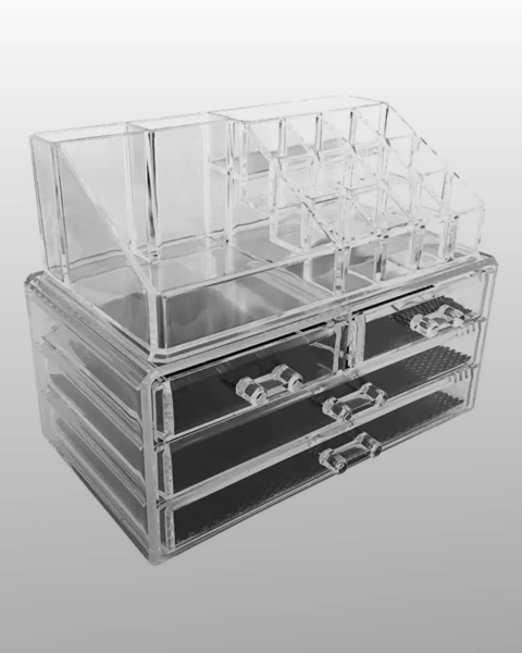 Organizador de Maquillaje y Cosméticos de Acrílico Modular con 4 Cajones - comprar online