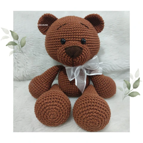 Urso Laço Amigurumi