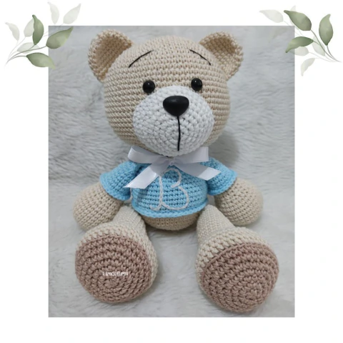 Urso Bordado Amigurumi