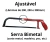 kit 5 Arco de Serra Manual 46cm com serra Aço Resistente Profissional - Casa Mattos