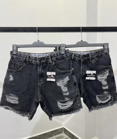 Bermuda Jeans Barra Desfiada - Modelagem Curta (Forma Pequena) - comprar online