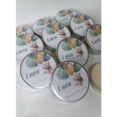 Vela na Lata Personalizada Ursinho Verde Baby na internet