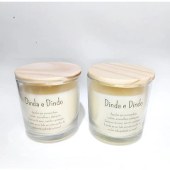 Vela Aromática Lembrancinha Personalizada Dinda e Dindo 180g - Aromas de Gaia
