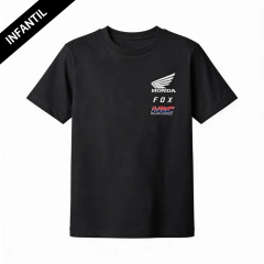 Camiseta Infantil Fox Honda Preta