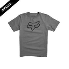 Camiseta Infantil Fox Head Grey