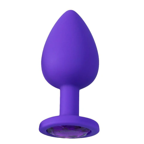 Plug Anal em Silicone com Pedra Pequeno Vip Mix