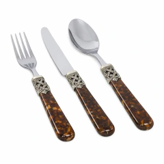 Faqueiro de Sobremesa Ginevra Tartaruga 18 peças