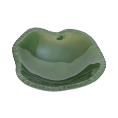 Bowl PP em vidro verde com borda apicoada