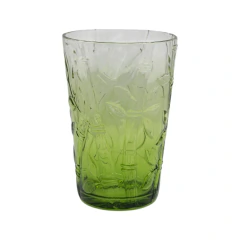 Copo Longo de Acrílico com textura Bambu verde