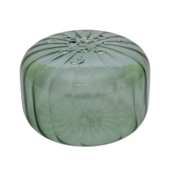 Vaso vidro verde com furo G