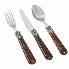 Faqueiro de Mesa Ginevra Tartaruga 18 peças