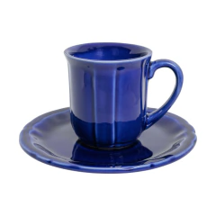 Xícara de chá cereja azul