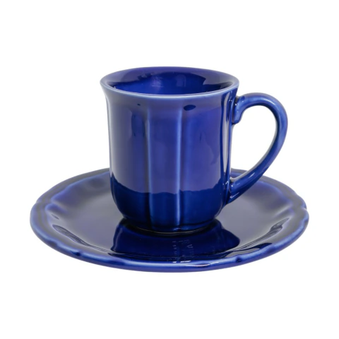 Xícara de chá cereja azul