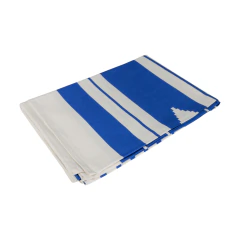Toalha Retangular Ikat branca e azul de 1,80 m x 2,60 m