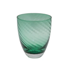 Copo vidro verde lista