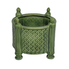 Cachepot redondo verde