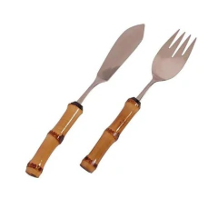 Conjunto de trinchante para peixe Bambu Natural