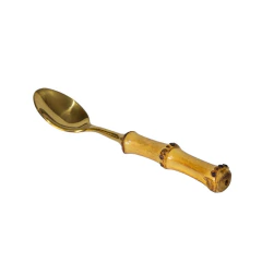 Set de Colher de Chá Bambu Dourado 12 peças