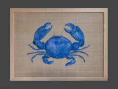 Quadro aquarela caranguejo
