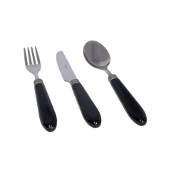 Faqueiro de Sobremesa Vendome Preto 18 peças