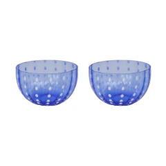 Conjunto 2 bowls de vidro orquídea azul