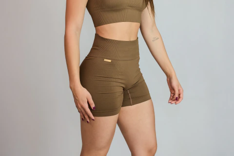 Shorts Seamless Marrom Cappuccino - comprar online